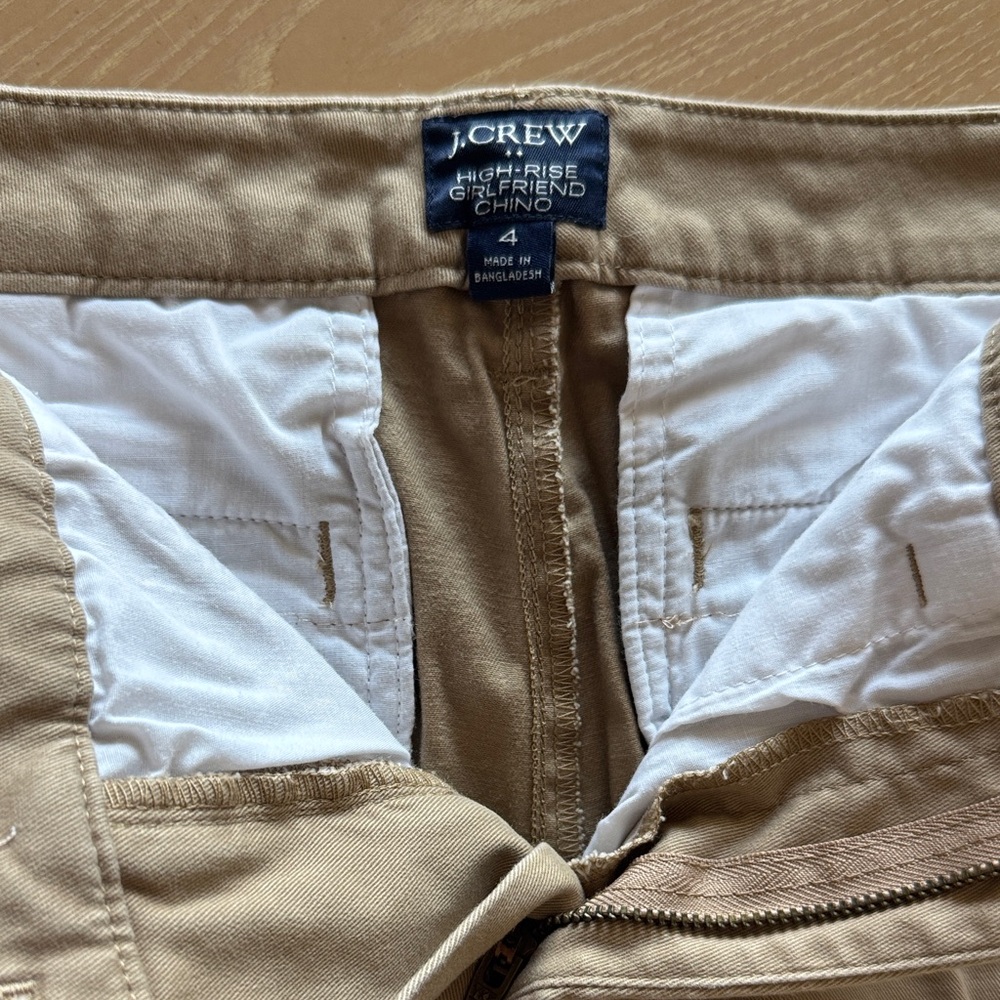 J. Crew High Rise Girlfriend Chino Pants